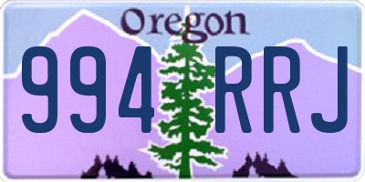 OR license plate 994RRJ