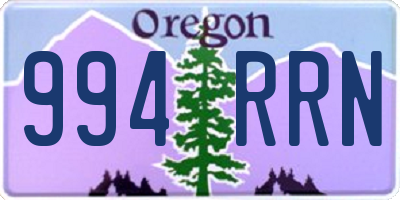 OR license plate 994RRN