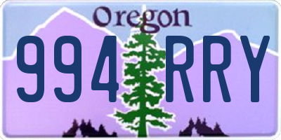 OR license plate 994RRY