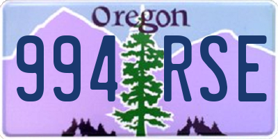 OR license plate 994RSE