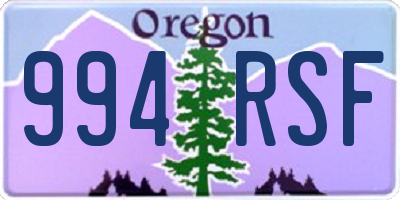 OR license plate 994RSF