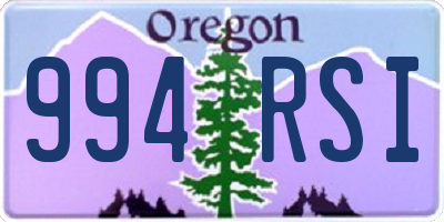 OR license plate 994RSI