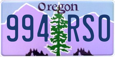 OR license plate 994RSO