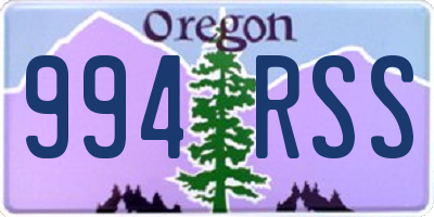 OR license plate 994RSS