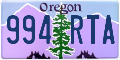 OR license plate 994RTA