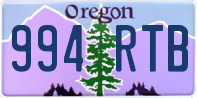 OR license plate 994RTB