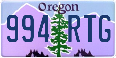 OR license plate 994RTG