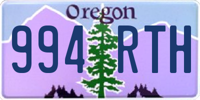 OR license plate 994RTH