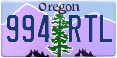 OR license plate 994RTL