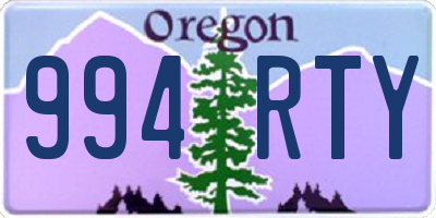 OR license plate 994RTY