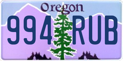 OR license plate 994RUB