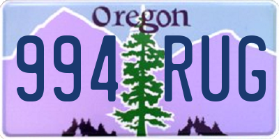 OR license plate 994RUG