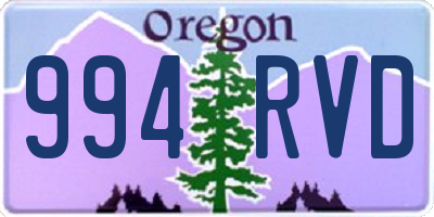 OR license plate 994RVD