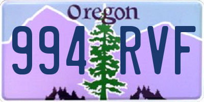 OR license plate 994RVF
