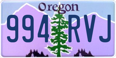 OR license plate 994RVJ