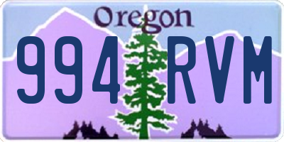OR license plate 994RVM