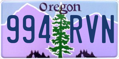 OR license plate 994RVN