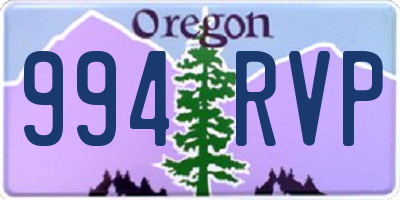 OR license plate 994RVP