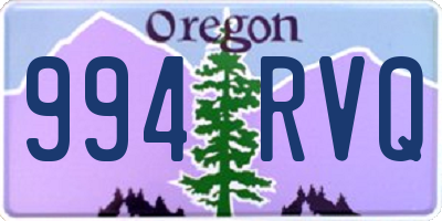 OR license plate 994RVQ
