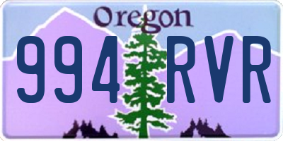 OR license plate 994RVR