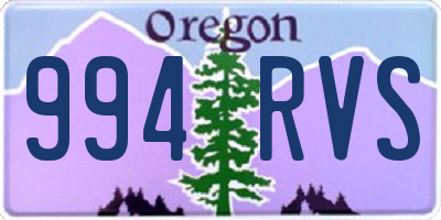 OR license plate 994RVS