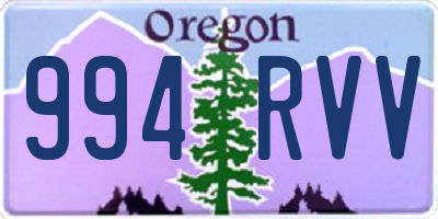 OR license plate 994RVV