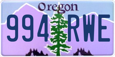 OR license plate 994RWE