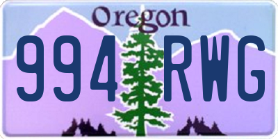 OR license plate 994RWG
