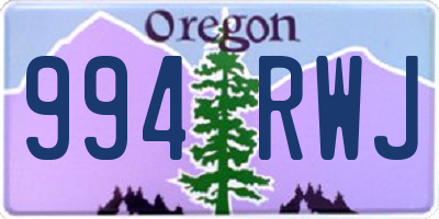 OR license plate 994RWJ