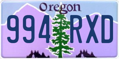 OR license plate 994RXD