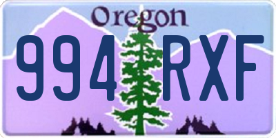 OR license plate 994RXF