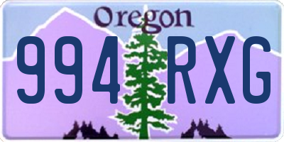 OR license plate 994RXG