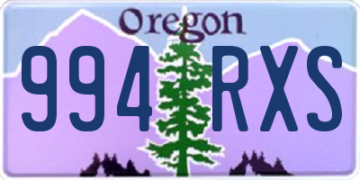 OR license plate 994RXS