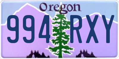 OR license plate 994RXY