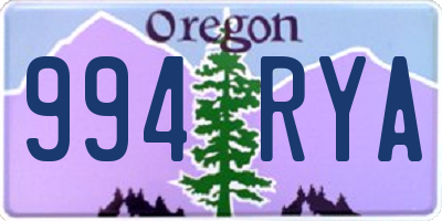 OR license plate 994RYA