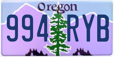 OR license plate 994RYB