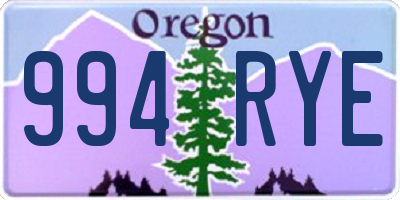 OR license plate 994RYE