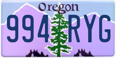 OR license plate 994RYG