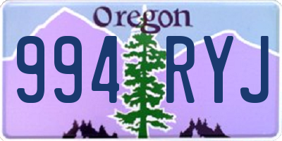 OR license plate 994RYJ