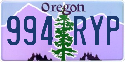 OR license plate 994RYP