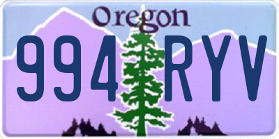 OR license plate 994RYV