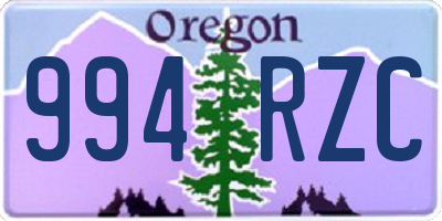 OR license plate 994RZC