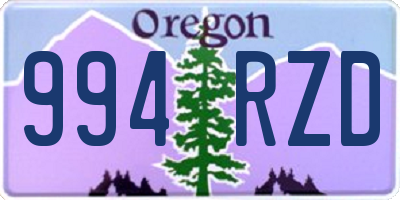 OR license plate 994RZD