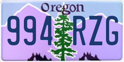 OR license plate 994RZG