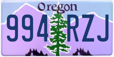OR license plate 994RZJ