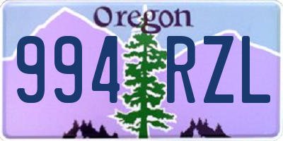 OR license plate 994RZL