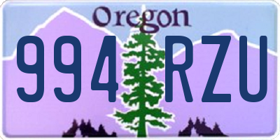 OR license plate 994RZU