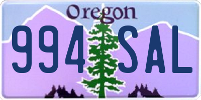 OR license plate 994SAL