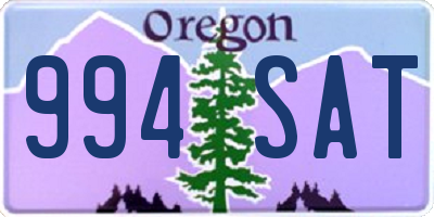 OR license plate 994SAT