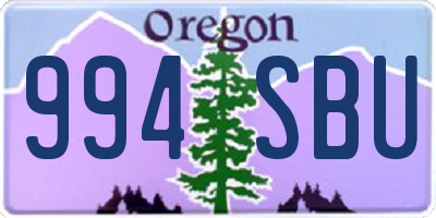 OR license plate 994SBU